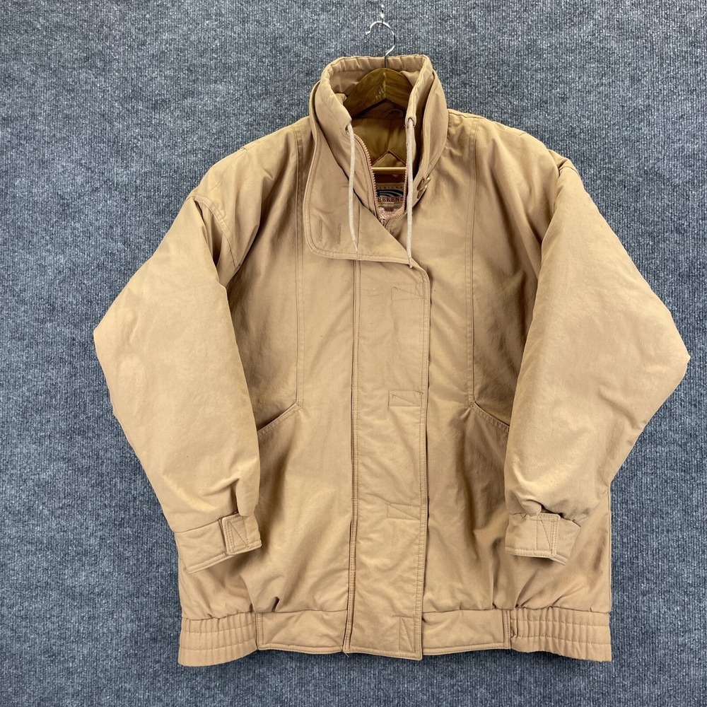 Vintage American Weekend Jacket‎ Mens Large Brown Insulated Double Closure Coat